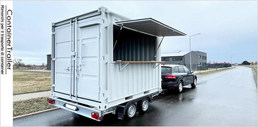 Lieve rimorchio per container